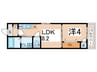 DОAHN巽西 1LDKの間取り