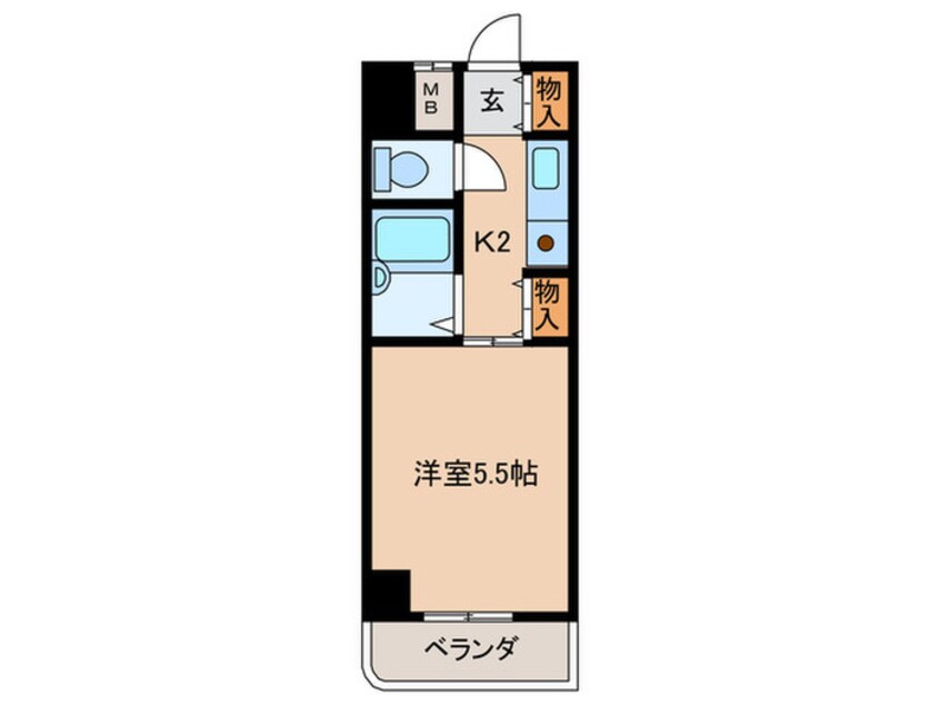 間取図 クラウンハイム夕陽丘