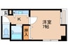 カーサゼブラ土佐堀 1Kの間取り