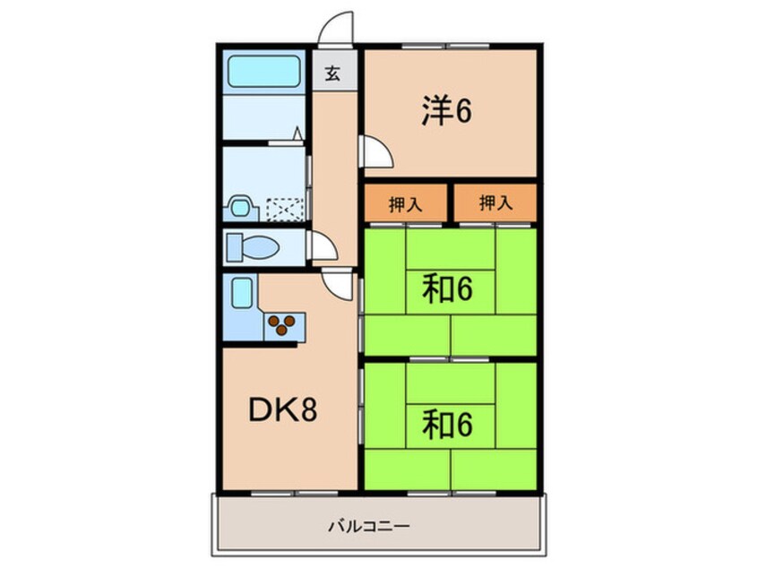 間取図 ハイツ鳥井