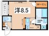 ｻｲﾌﾟﾚｽ加美Ⅱ 1Kの間取り