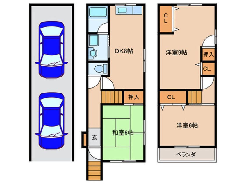 間取図 北巣本町賃貸戸建