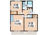 オリエントシティ貝塚Ａ棟 2LDKの間取り