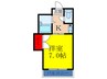 京和マンション 1Kの間取り