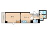 アスヴェル京都西七条（７０１） 1DKの間取り
