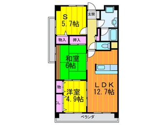 間取図 ヴェルテ忍ヶ丘Ⅱ番館