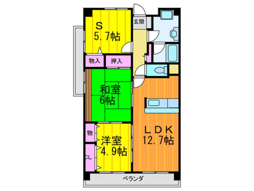 間取図 ヴェルテ忍ヶ丘Ⅱ番館