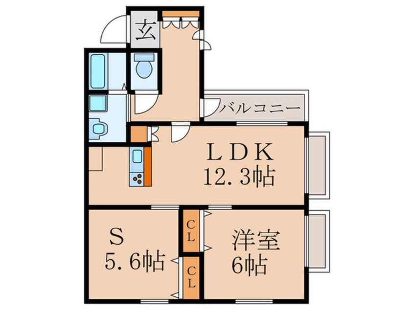 間取図 コモド御所南