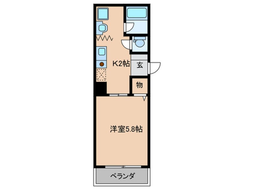 間取図 レバンガAP難波南Ⅱ