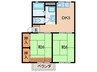 アクト－ワン 2DKの間取り