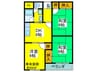 松村第一マンション 3DKの間取り