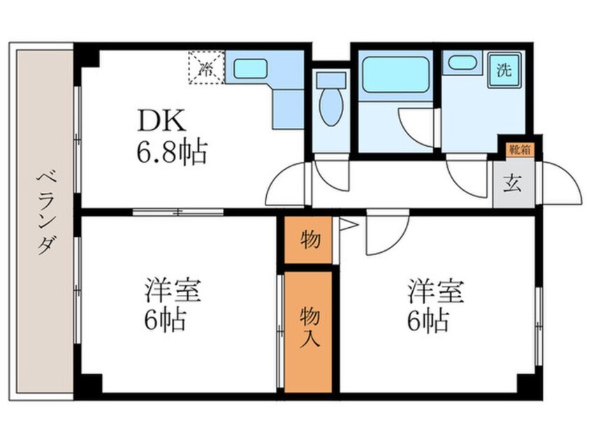 間取図 グリ－ンコ－ト椥辻