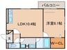 casa seresa 1LDKの間取り