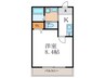 MESAVERDE御池 1Kの間取り