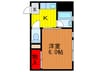 ホワイトコ－ポラス 1Kの間取り