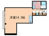 リバ－サイド松家 1Rの間取り