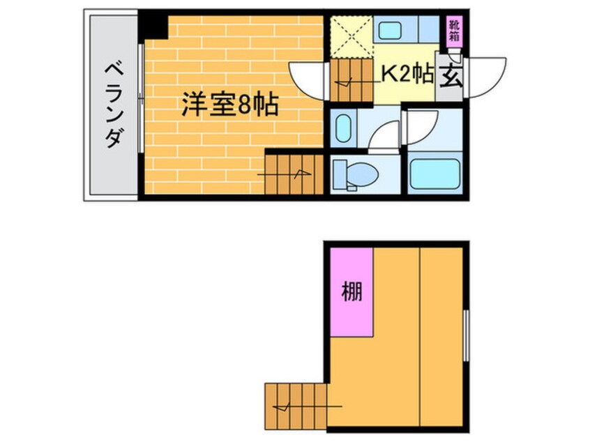 間取図 カ－サ東住吉－１