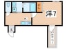 フジパレス平野郷Ⅴ番館 1Kの間取り