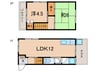 笠屋町戸建 2LDKの間取り