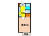 ソレーユ小野原 1Kの間取り