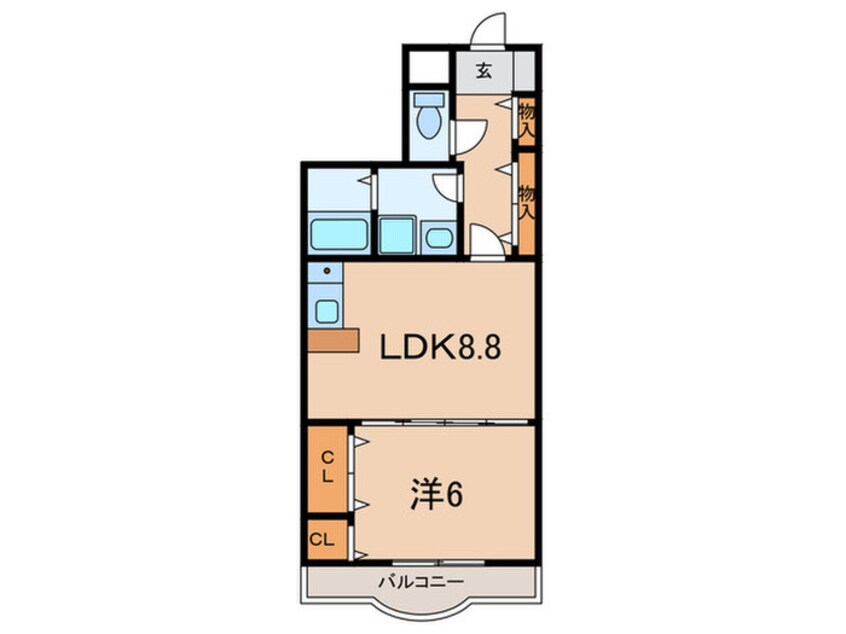 間取図 グラン・ドムール杭瀬Ⅱ(602)