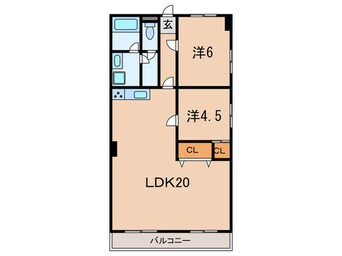 間取図 クレストヒル芦屋