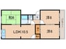 ジョイフル東二見 3LDKの間取り