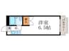ドミ大田 1Kの間取り