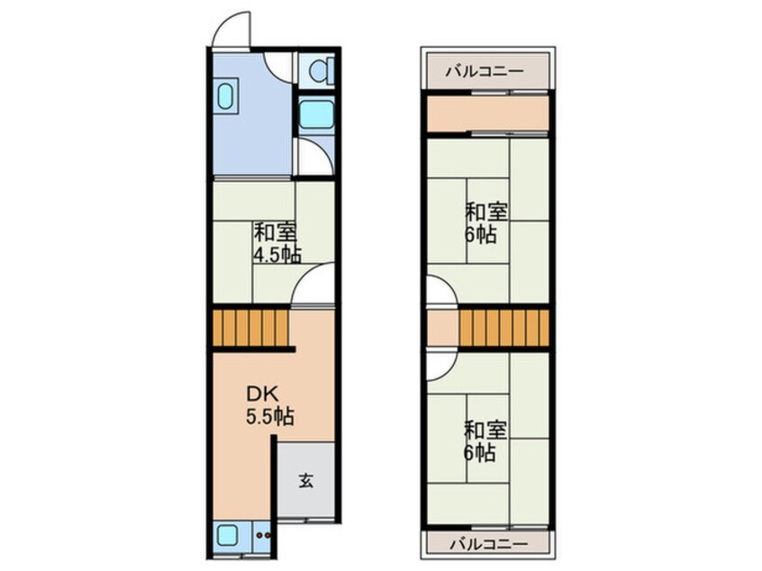 間取図 松原市南新町１丁目戸建貸家