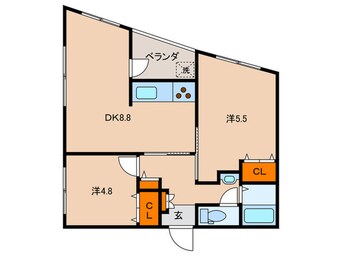 間取図 須磨寺ビラ－(3D)