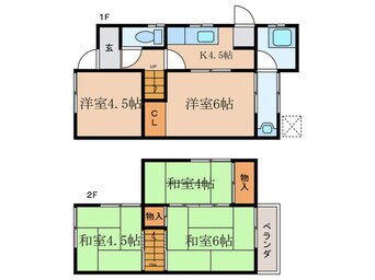 間取図 寺田西ノ口貸家