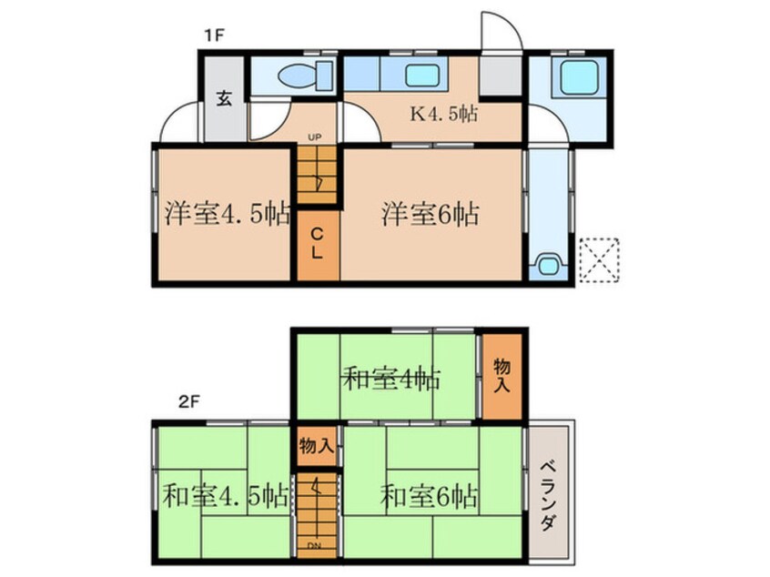 間取図 寺田西ノ口貸家