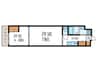 シエルコート紫竹　 2Kの間取り