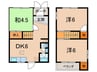 東園田貸家 3DKの間取り