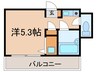 ブランシュ甲東園 1Rの間取り