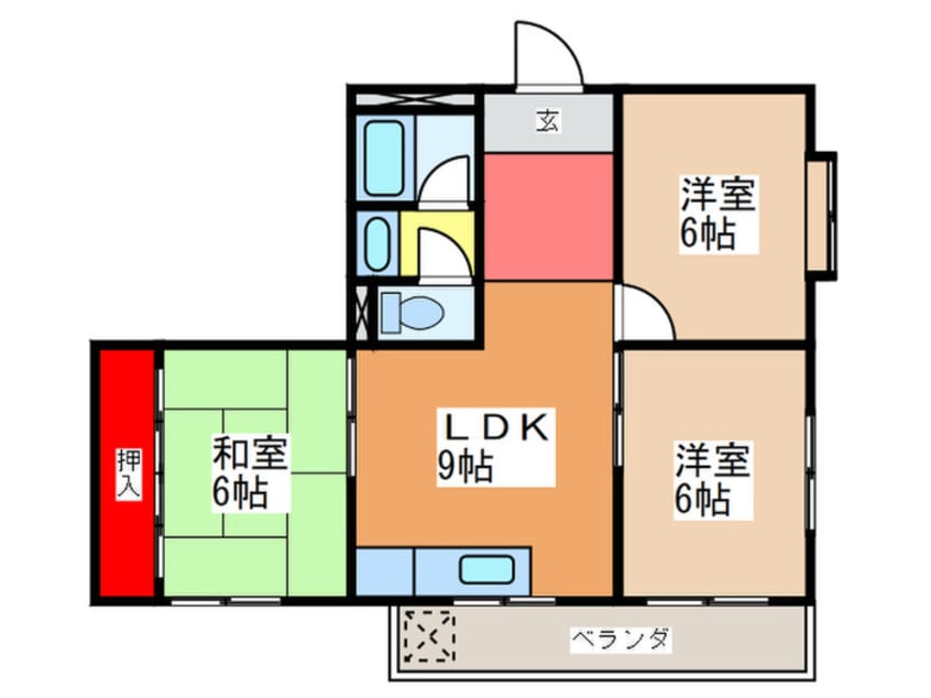 間取図 スカイハイツ