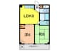 ヴィラミナミ１号棟 2LDKの間取り