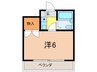 シャト－栄根Ⅱ 1Kの間取り