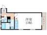 白川楽舎 1Rの間取り