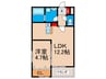 ＧａｒｄｅｎＨｉｌｌ瓢箪山 1LDKの間取り