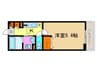 カ－サ・プラシ－ドＵ 1Kの間取り