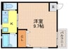 アクロス芦屋西アパートメント 1Kの間取り
