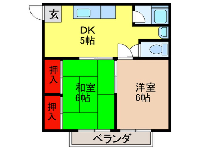 間取図 こがねｸﾞﾗﾝﾄﾞﾊｲﾂ