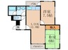 リブコ－ト嵐山 2LDKの間取り