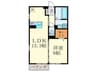 MITARAI 1LDKの間取り