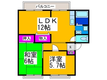 間取図 ヴィラージュ北野田Ａ