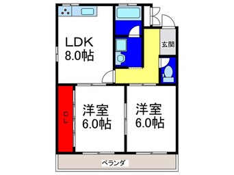 間取図 サニ－ハイツ味原