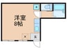 レジスタンスⅠ号館 1Rの間取り