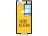 浜ハイツ 1Rの間取り