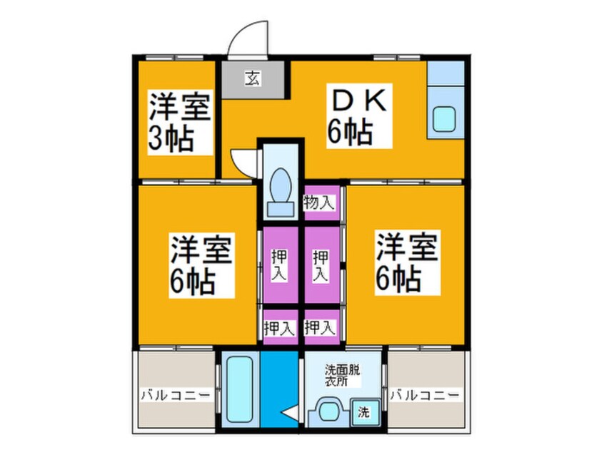 間取図 ビレッジハウス伏屋3号棟